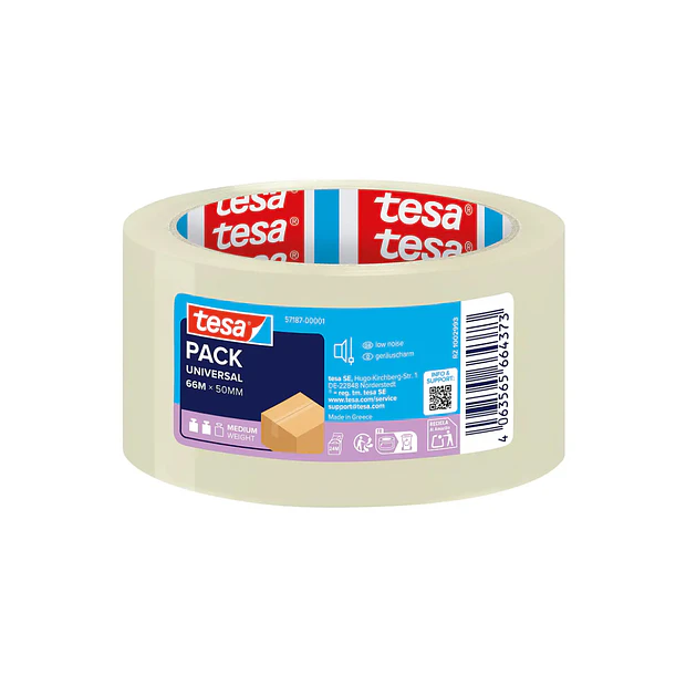 Fita Adesiva TESA 57187 50mmx66m Transparente PP 6un. 1,20€/un 