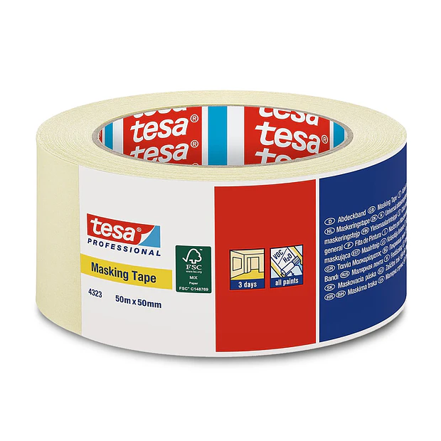 Fita Adesiva TESA 4323 Crepe 50mmx50m   