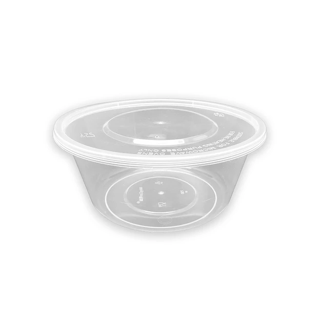 Embalagem Alimentar 500ml PP c/Tampa 50un 0,17€/un 