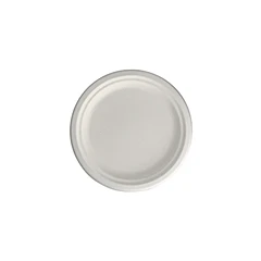 Pratos 15cm Cana de Açucar Cor Natural Redondos 50un