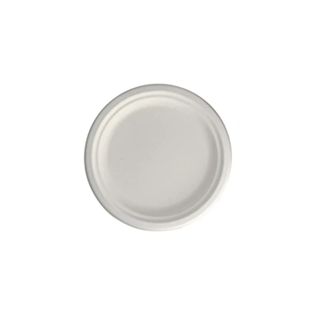 Pratos 15cm Cana de Açucar Cor Natural Redondos 50un 