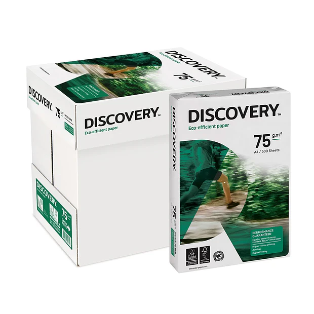 Papel Fotocopia A4 75gr Discovery Qt. Mínima 4CX 13,65€/un 