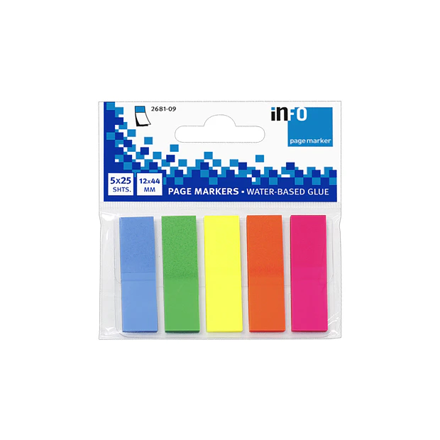 Separadores Adesivos 12x44mm Sortido 125un Pack 2un. 