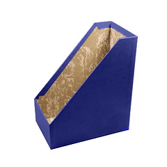 Porta Revistas 30x25x16cm Cartão Azul Pack 6 