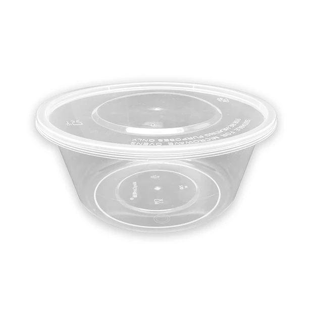 Embalagem Alimentar 750ml PP Redonda c/Tampa 50un 