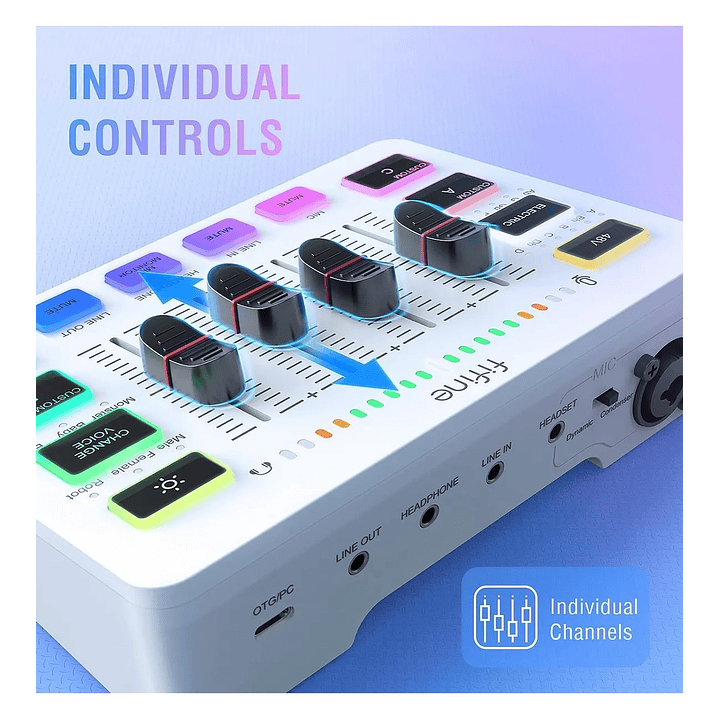 Fifine Sc3 Xlr Usb Mezcladora Podcast Streaming 4