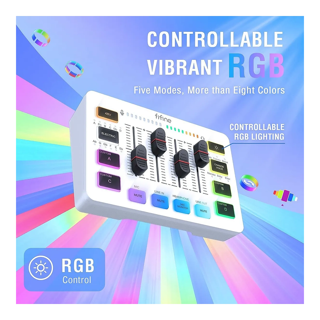 Fifine Sc3 Xlr Usb Mezcladora Podcast Streaming 5