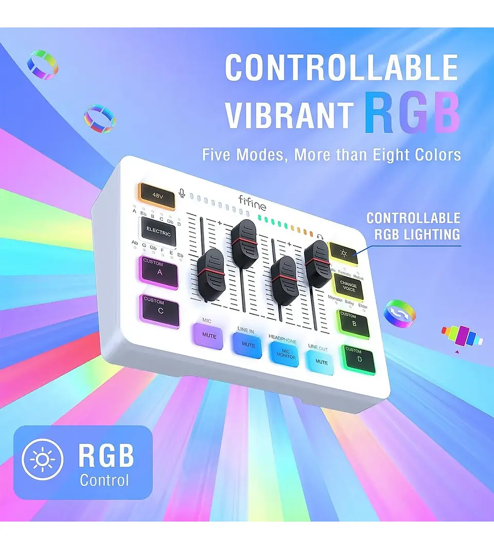 Fifine Sc3 Xlr Usb Mezcladora Podcast Streaming 5