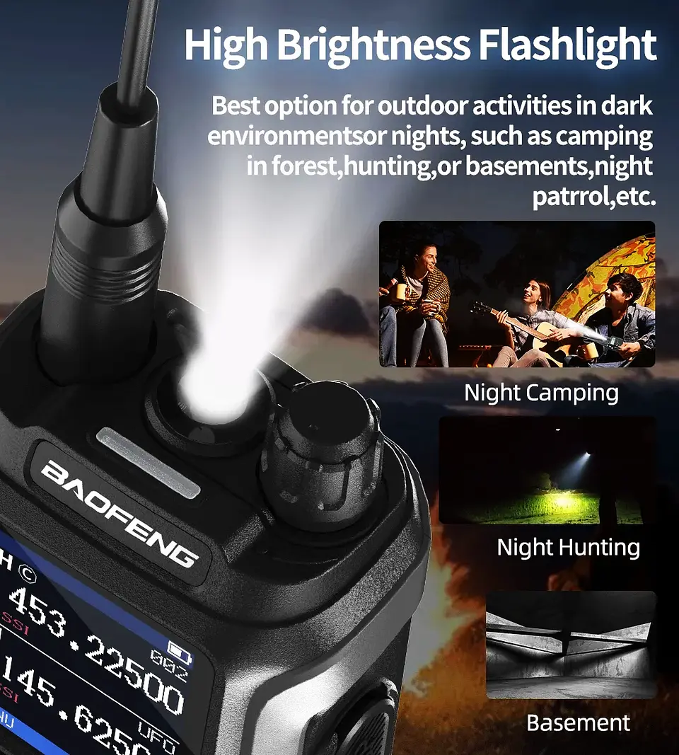 Radio Comunicador Baofeng UV-21 PRO Dual Banda VHF/UHF 5W – Walkie Talkie Profesional con Carga Tipo C 5