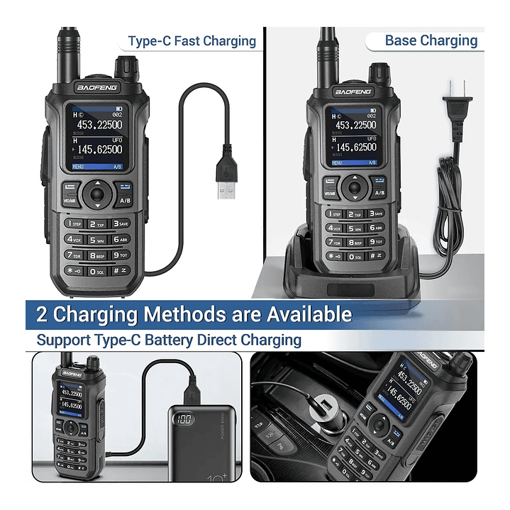 Radio Comunicador Baofeng UV-21 PRO Dual Banda VHF/UHF 5W – Walkie Talkie Profesional con Carga Tipo C 7