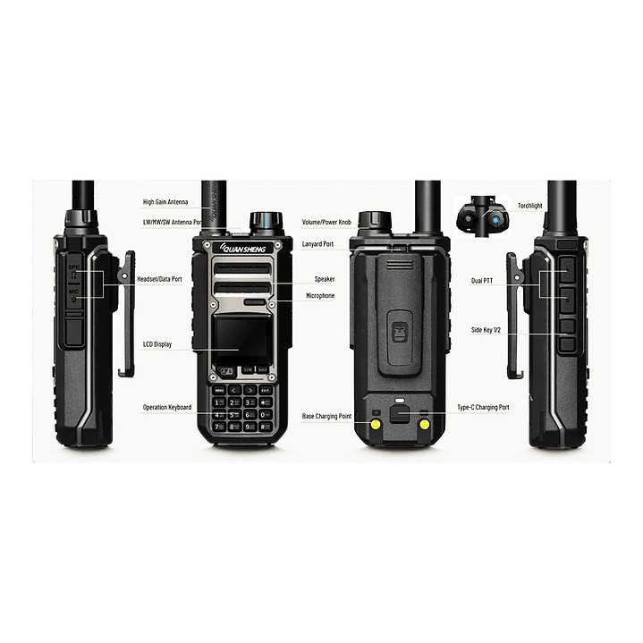 Radio Comunicador Quansheng TK-11 Profesional 10W – Multi Banda VHF/UHF AM, SSB y USB 8