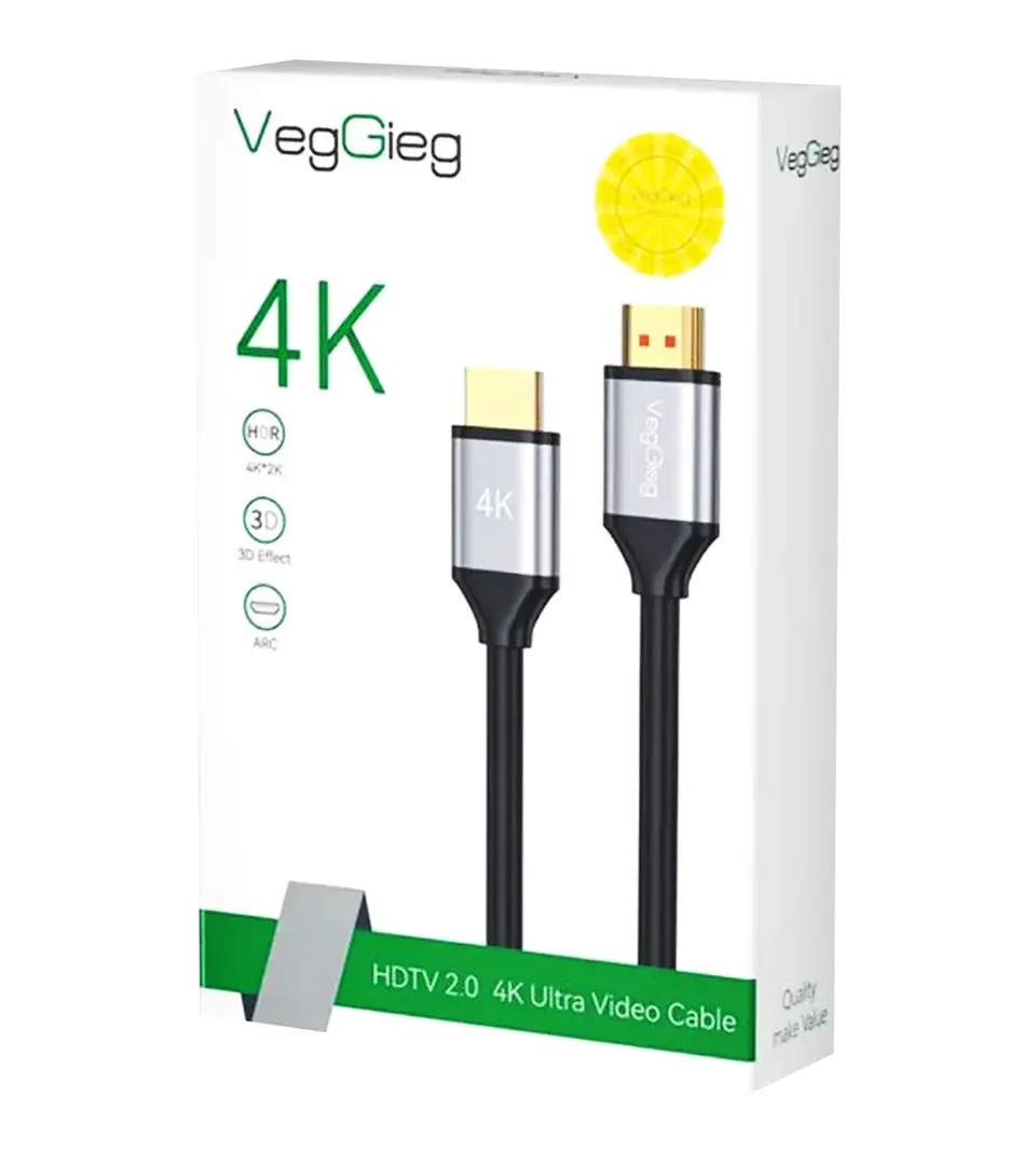 Cable HDMI Veggieg 4K 60Hz V2.0 para TV, Monitor y Consolas 3