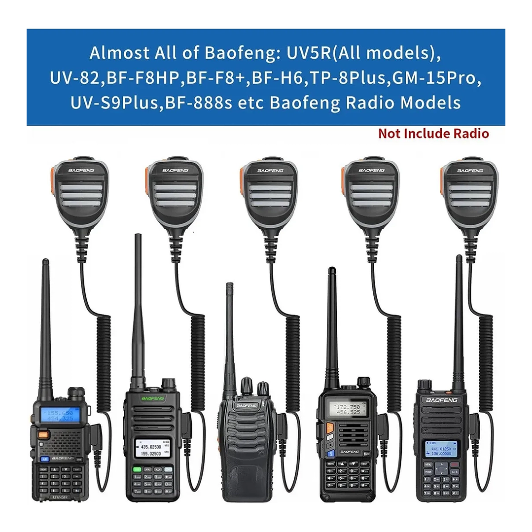 Pera Baofeng Micrófono Parlante Resistente Dual Ptt 8