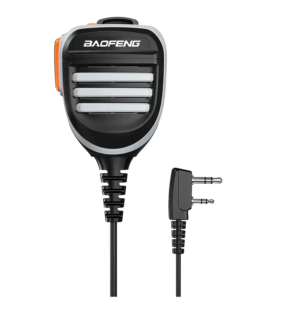 Pera Baofeng Micrófono Parlante Resistente Dual Ptt 1
