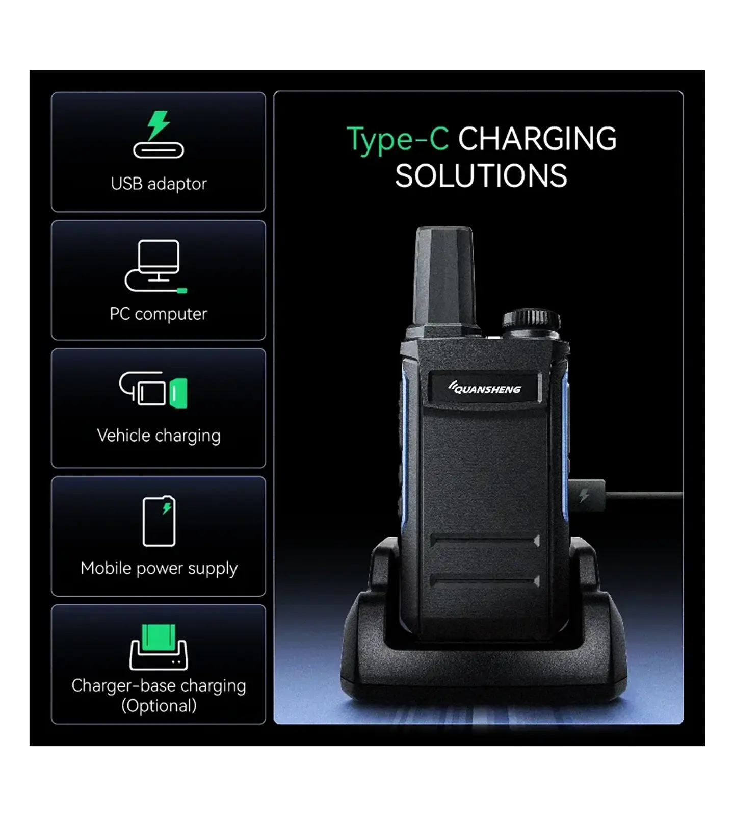 Pack Walkie Talkie Quansheng TG-A1 UHF PMR x2 – Compactos para Uso Profesional 7