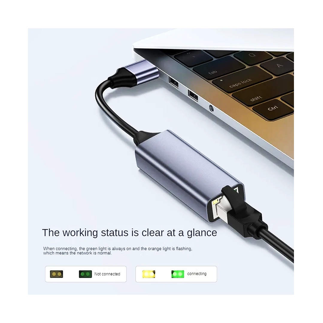 Adaptador USB 3.0 a Ethernet RJ45 1000Mbps para PC y Laptop 2