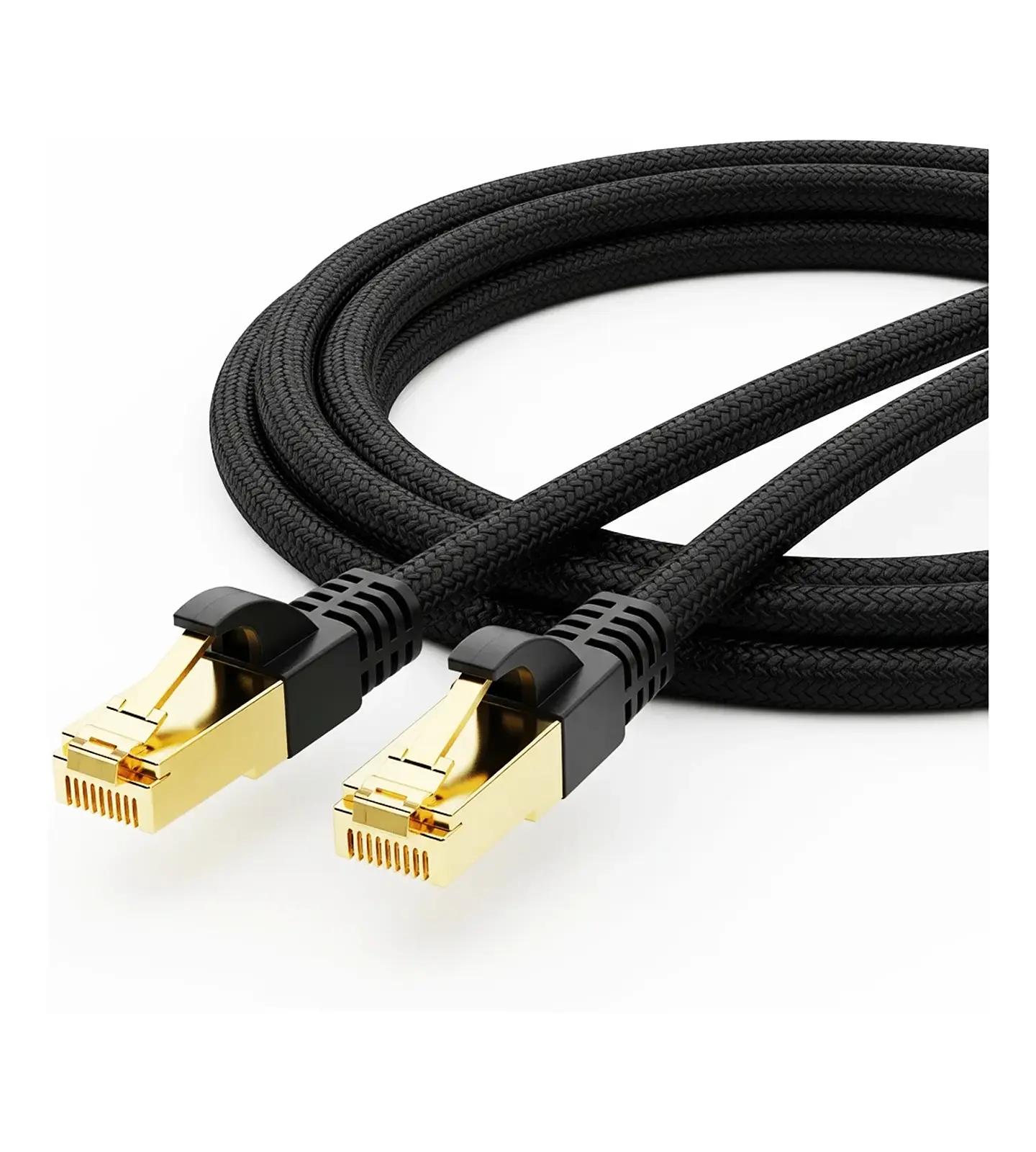 Cable de Red Ethernet CAT 8 RJ45 – Alta Velocidad 40Gbps / 2000MHz – Color Negro Premium (5m / 10m / 20m) 1