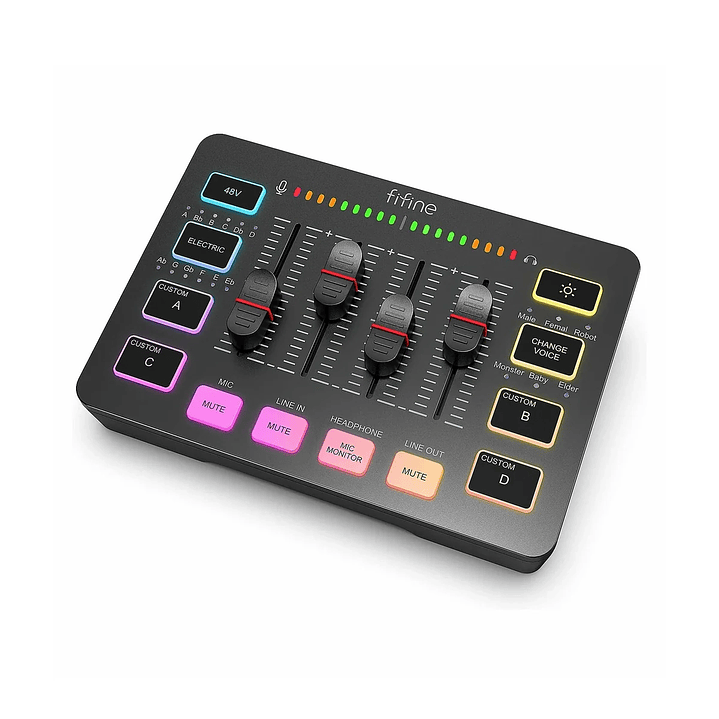 Fifine Sc3 Xlr Usb Mezcladora Podcast Streaming 2