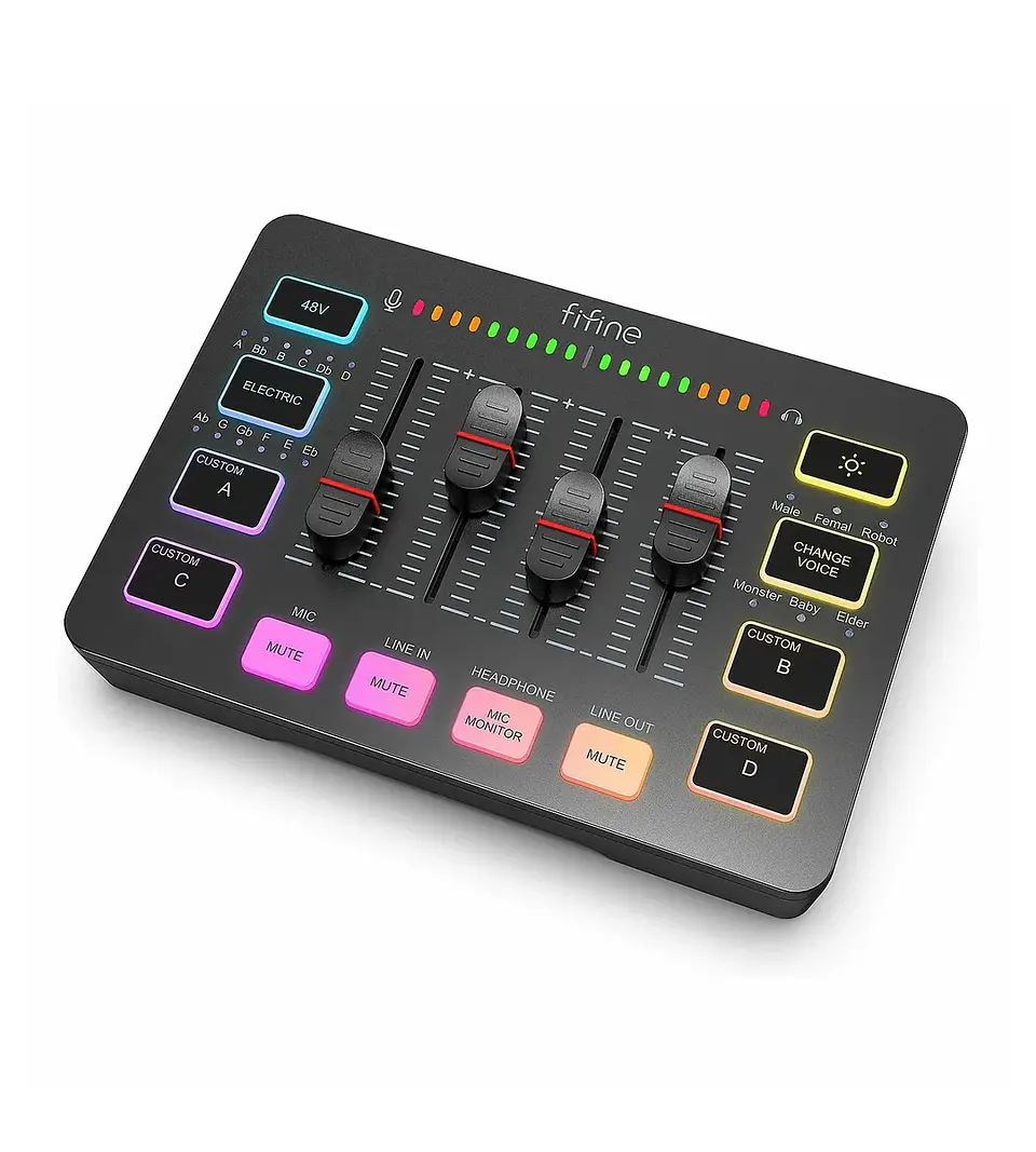 Fifine Sc3 Xlr Usb Mezcladora Podcast Streaming 2