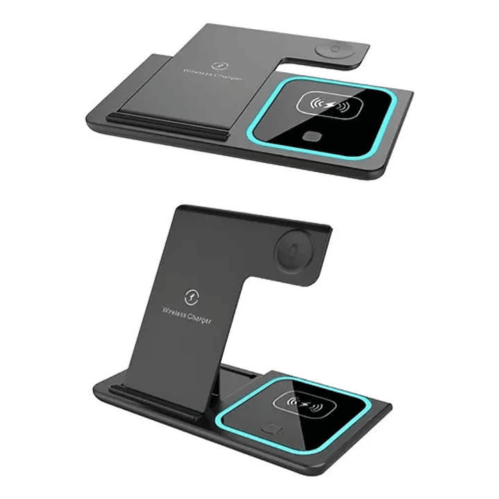 Soporte Cargador Inalámbrico Para Iphone 3 En 1 2