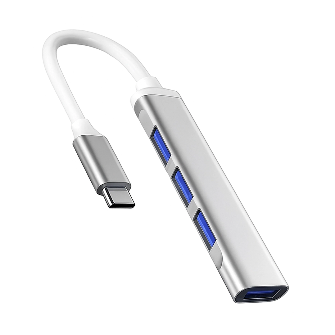 Adaptador Usb Tipo C Hub De 4 Puertos Con Extensión Usb 3.0 1