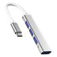 Adaptador Usb Tipo C Hub De 4 Puertos Con Extensión Usb 3.0 - Miniatura 1