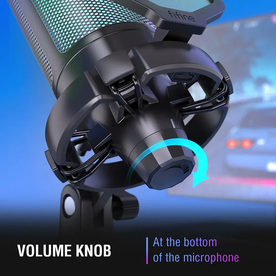 Micrófono Fifine A6V RGB USB para PC, Streaming, Juegos y Podcasts 5