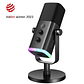 Micrófono dinámico FIFINE AmpliGame AM8 USB/XLR con RGB, silenciamiento táctil, controles de E/S y monitoreo en vivo para streaming - Miniatura 2