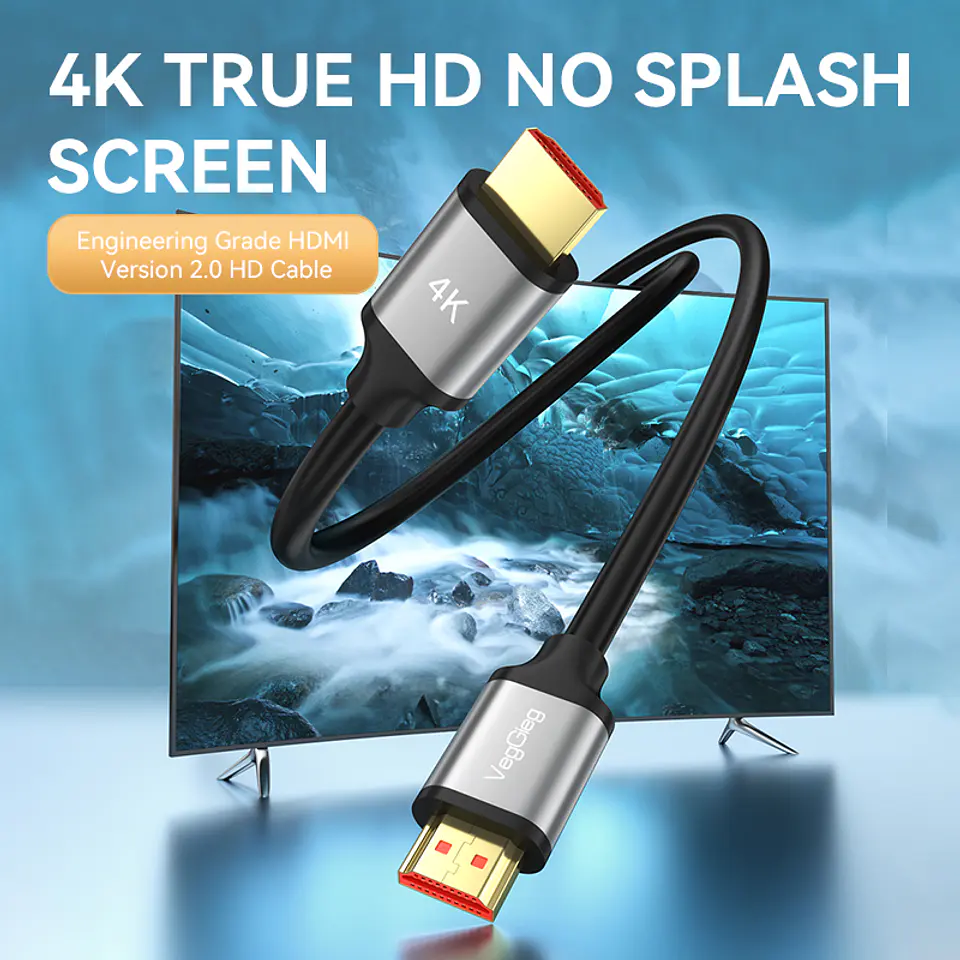 Cable HDMI Veggieg 4K 60Hz V2.0 para TV, Monitor y Consolas 4