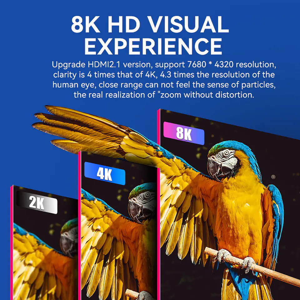 Cable HDMI 2.1 Veggieg 8K 60Hz / 4K 120Hz / 2K 240Hz HDR+ Ultra HD 10