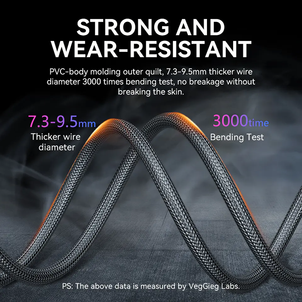 Cable HDMI 2.1 Veggieg 8K 60Hz / 4K 120Hz / 2K 240Hz HDR+ Ultra HD 12