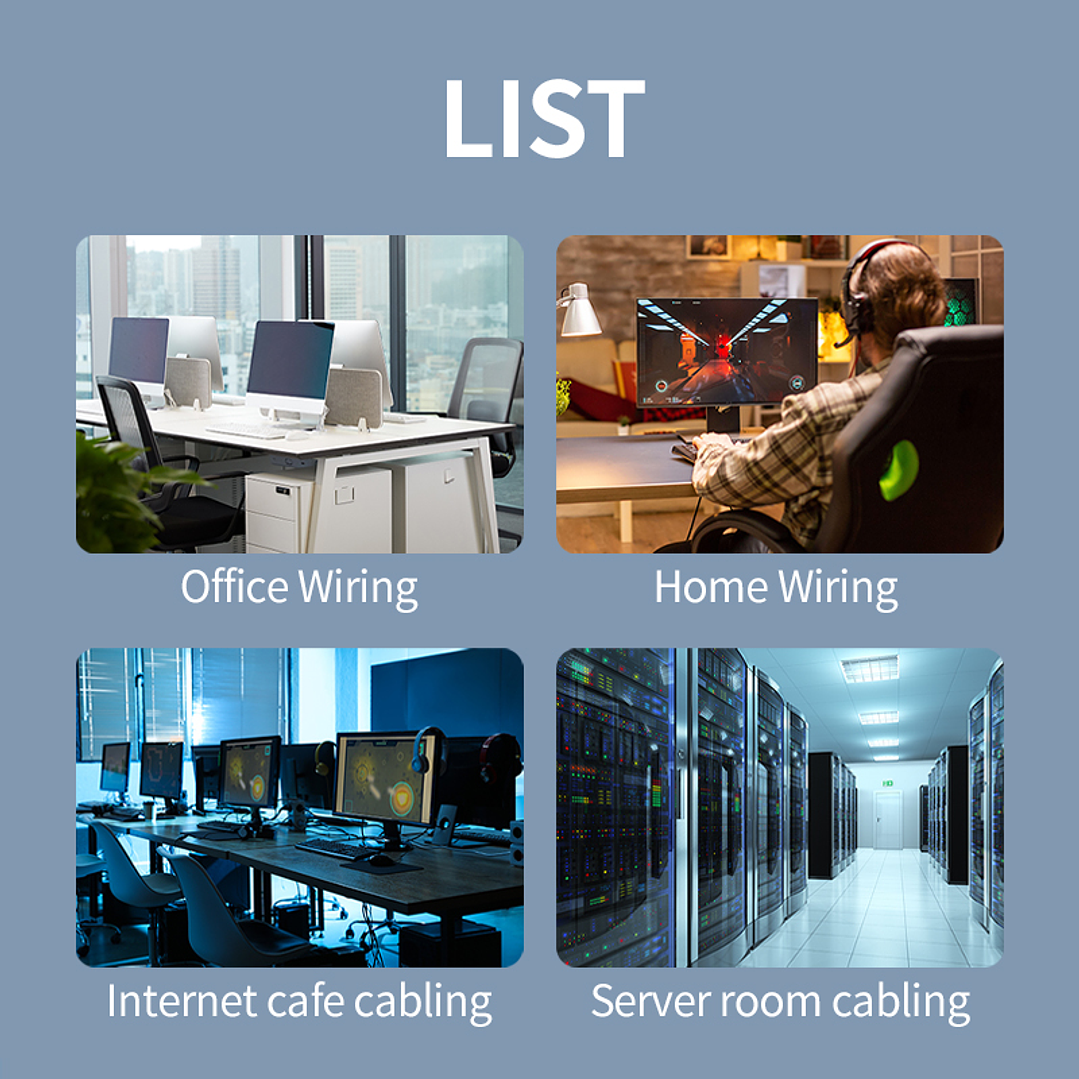 Cable de Red Ethernet CAT 8 RJ45 – Alta Velocidad 40Gbps / 2000MHz – Color Negro Premium (5m / 10m / 20m) 9