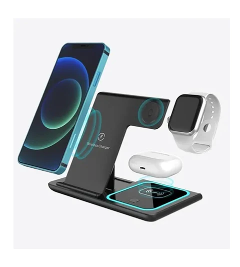 Soporte Cargador Inalámbrico Para Iphone 3 En 1