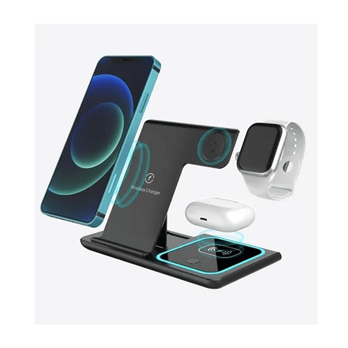 Soporte Cargador Inalámbrico Para Iphone 3 En 1 1