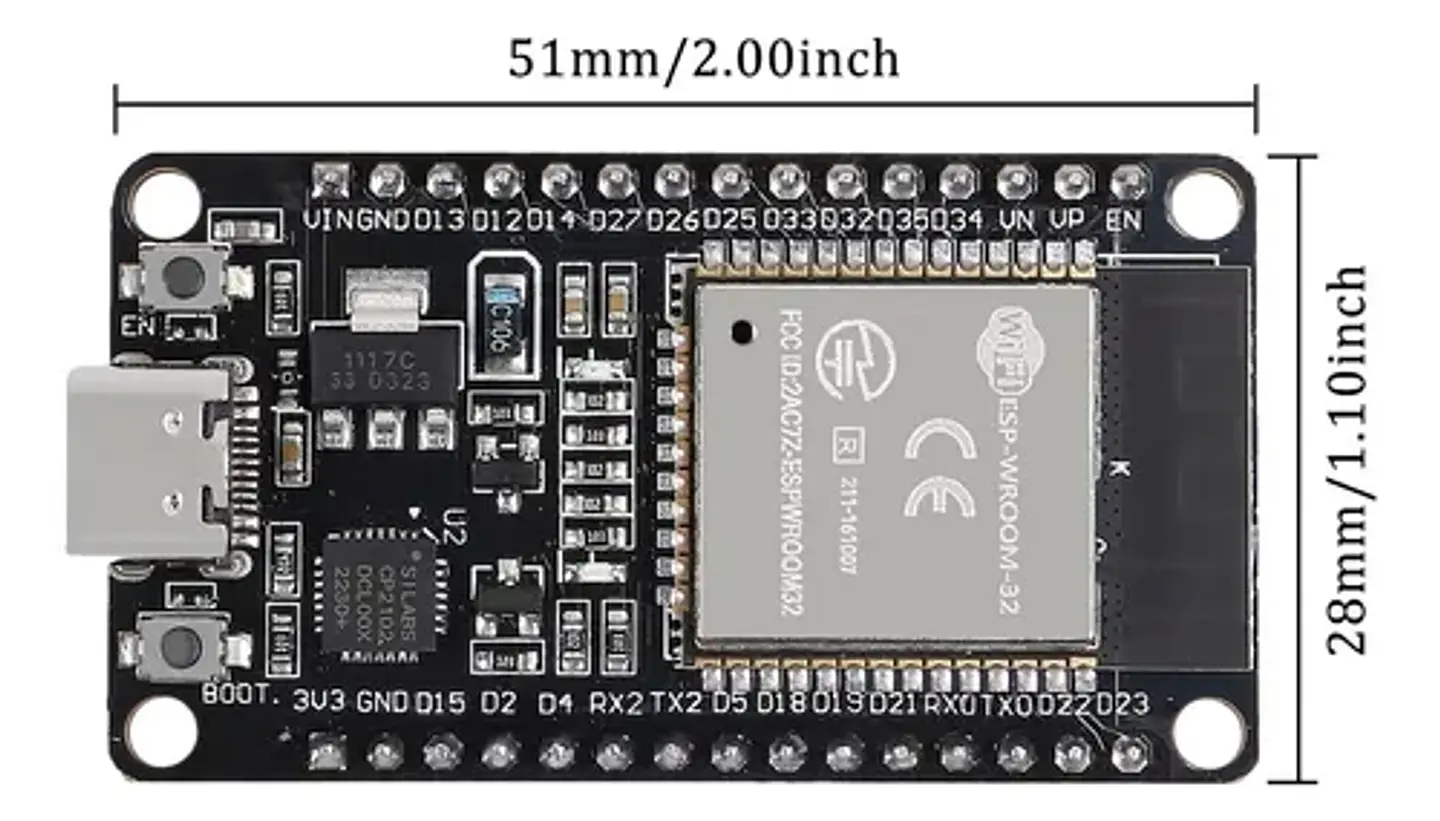 Tarjeta Desarrollo Esp32 Conector Usb C Wifi Bluetooth 30pin 5