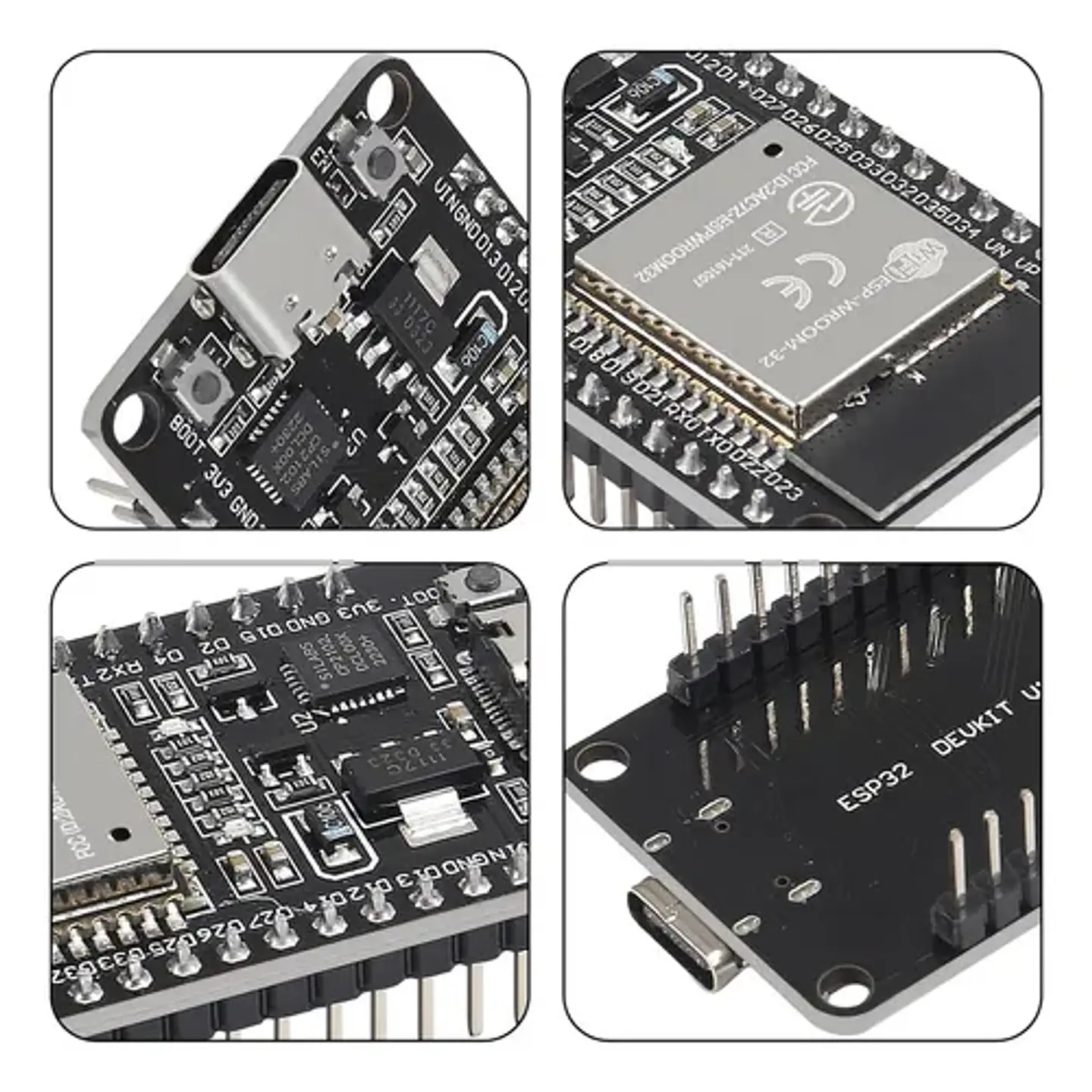 Tarjeta Desarrollo Esp32 Conector Usb C Wifi Bluetooth 30pin 6