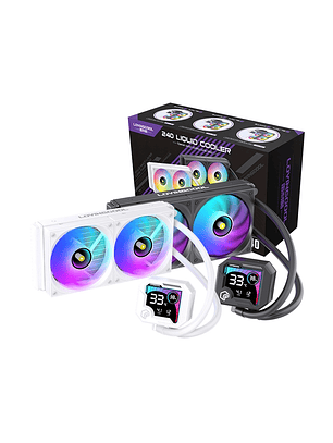 Refrigeración Líquida LovingCool  240mm con Pantalla Digital – ARGB | Blanco y Negro