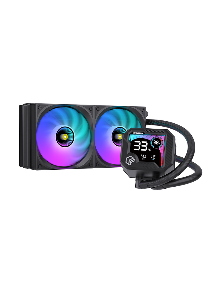 Refrigeración Líquida LovingCool  240mm con Pantalla Digital – ARGB | Blanco y Negro 3