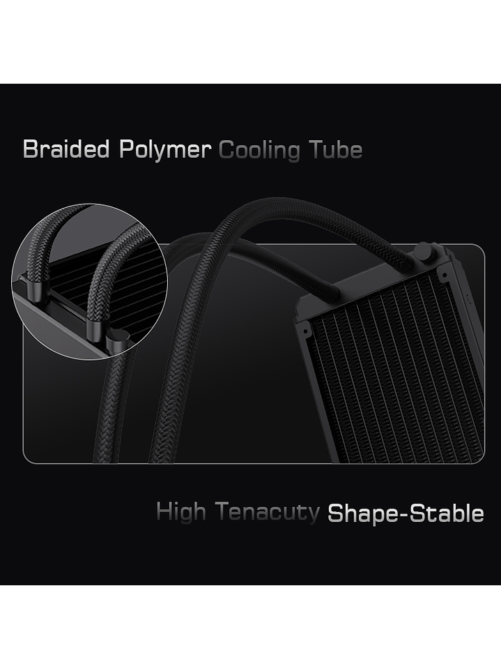 Refrigeración Líquida LovingCool  240mm con Pantalla Digital – ARGB | Blanco y Negro 4