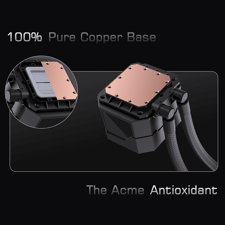 Refrigeración Líquida AIO  240mm con Pantalla Digital – ARGB | Blanco y Negro TDP 255w  6