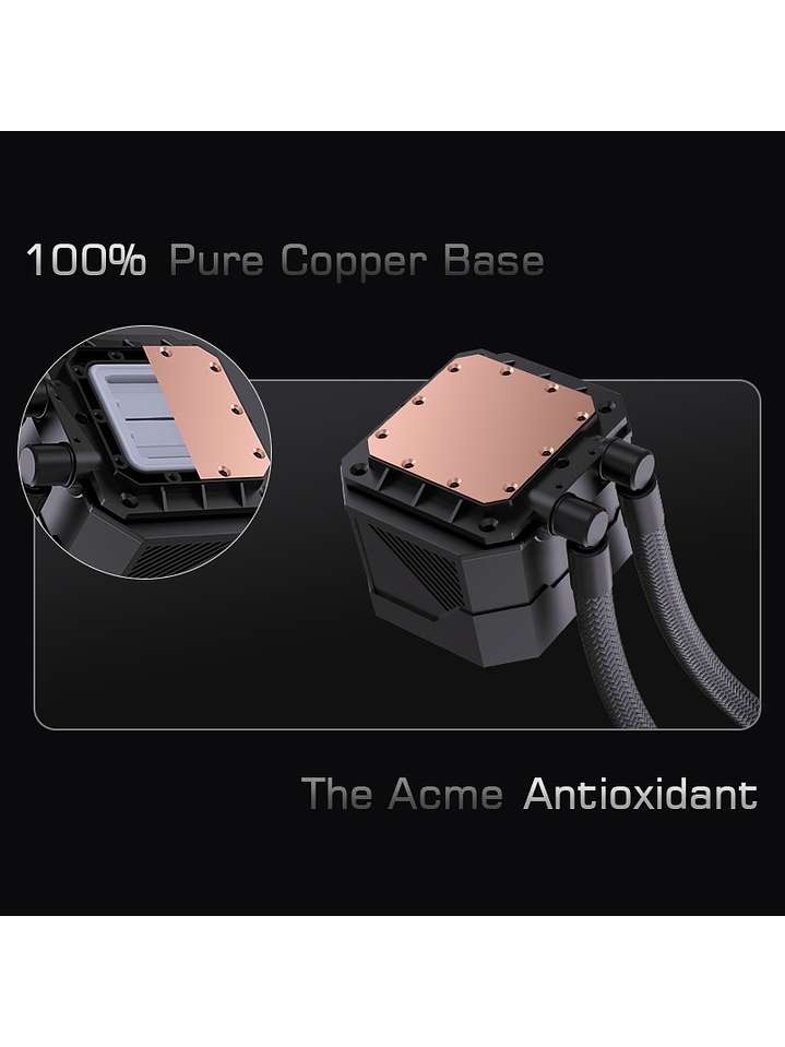 Refrigeración Líquida LovingCool  240mm con Pantalla Digital – ARGB | Blanco y Negro 6