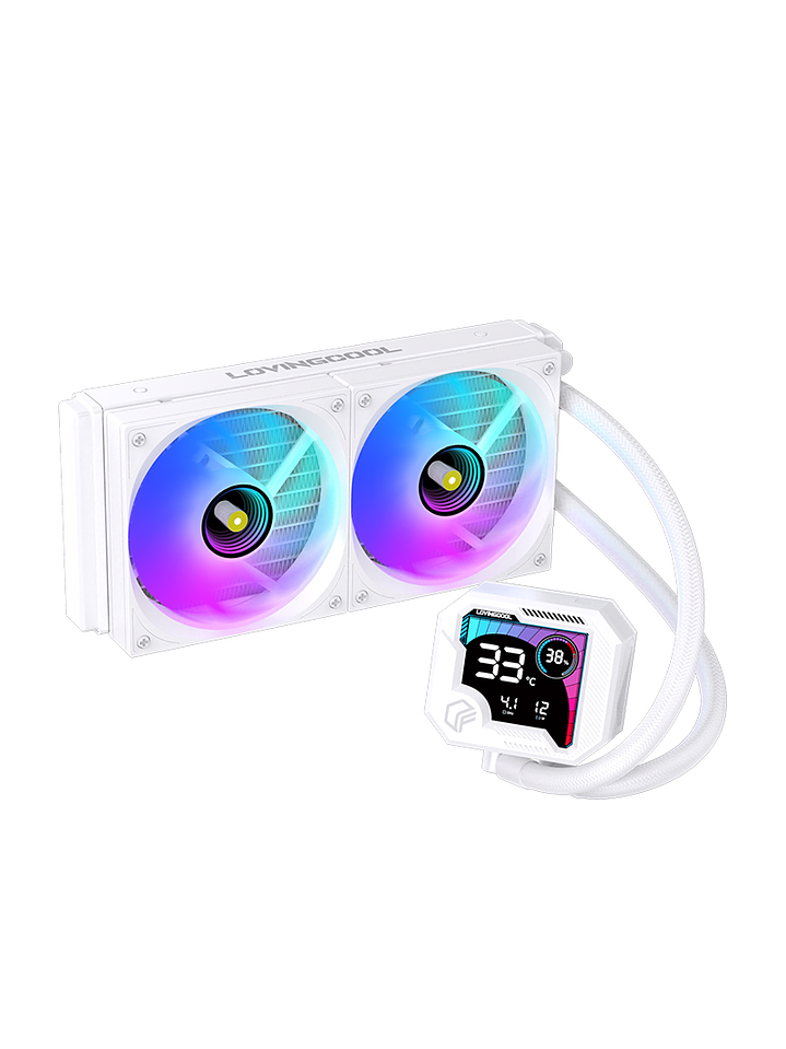 Refrigeración Líquida LovingCool  240mm con Pantalla Digital – ARGB | Blanco y Negro 8