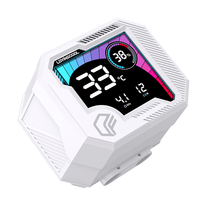 Refrigeración Líquida AIO  240mm con Pantalla Digital – ARGB | Blanco y Negro TDP 255w  11