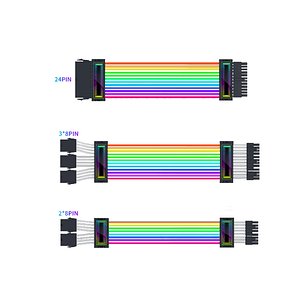  Cables de Alimentación para PC – 24PIN, 2×8PIN y 3×8PIN  Compatibles con GPU y Placa Base