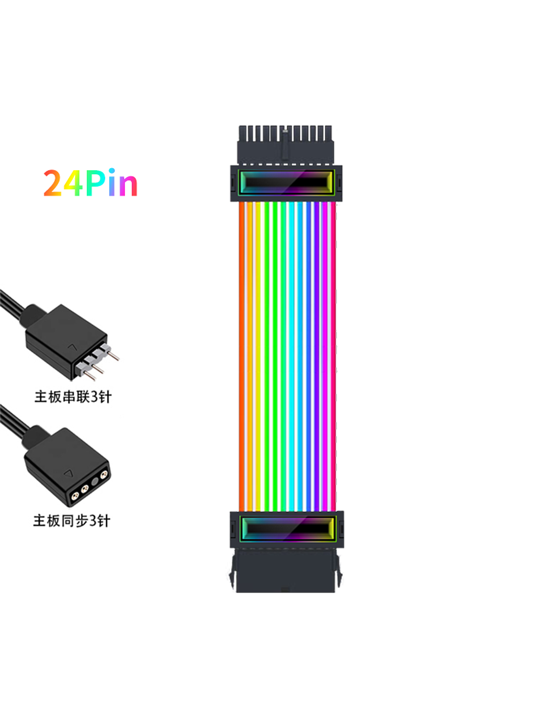  Cables de Alimentación para PC – 24PIN, 2×8PIN y 3×8PIN  Compatibles con GPU y Placa Base 4