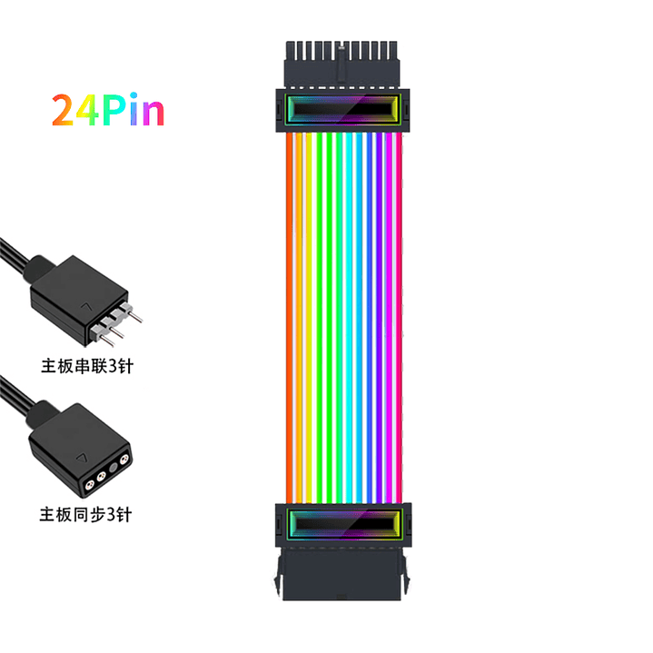  Cables de Alimentación para PC – 24PIN, 2×8PIN y 3×8PIN  Compatibles con GPU y Placa Base 4