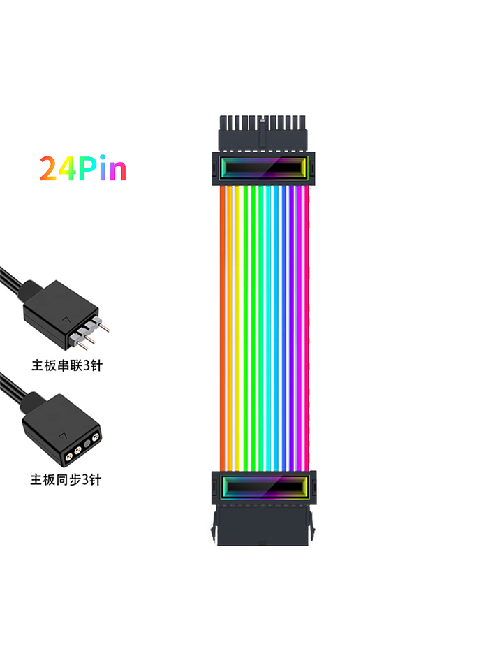  Cables de Alimentación para PC – 24PIN, 2×8PIN y 3×8PIN  Compatibles con GPU y Placa Base 4