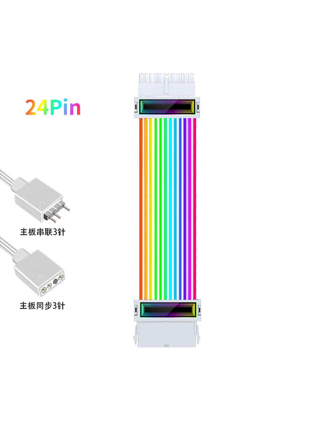  Cables de Alimentación para PC – 24PIN, 2×8PIN y 3×8PIN  Compatibles con GPU y Placa Base 5