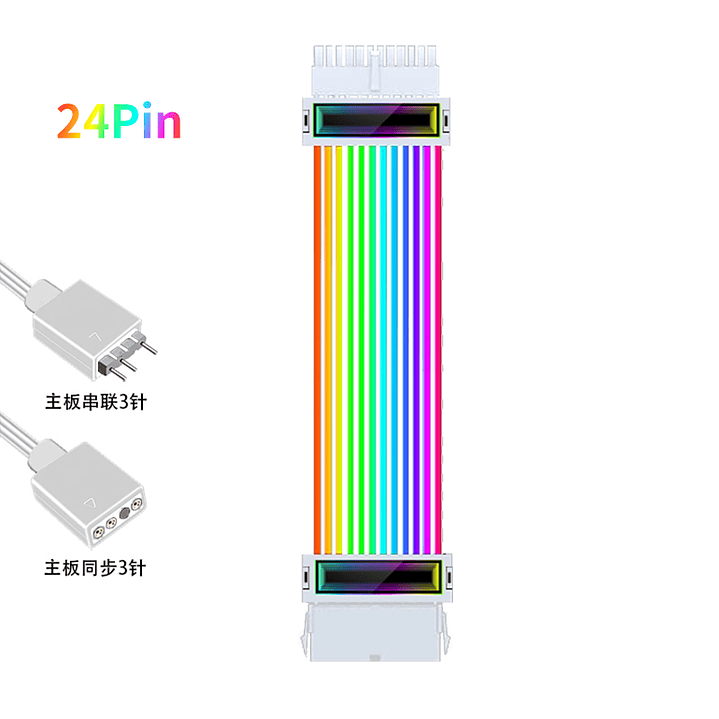  Cables de Alimentación para PC – 24PIN, 2×8PIN y 3×8PIN  Compatibles con GPU y Placa Base 5