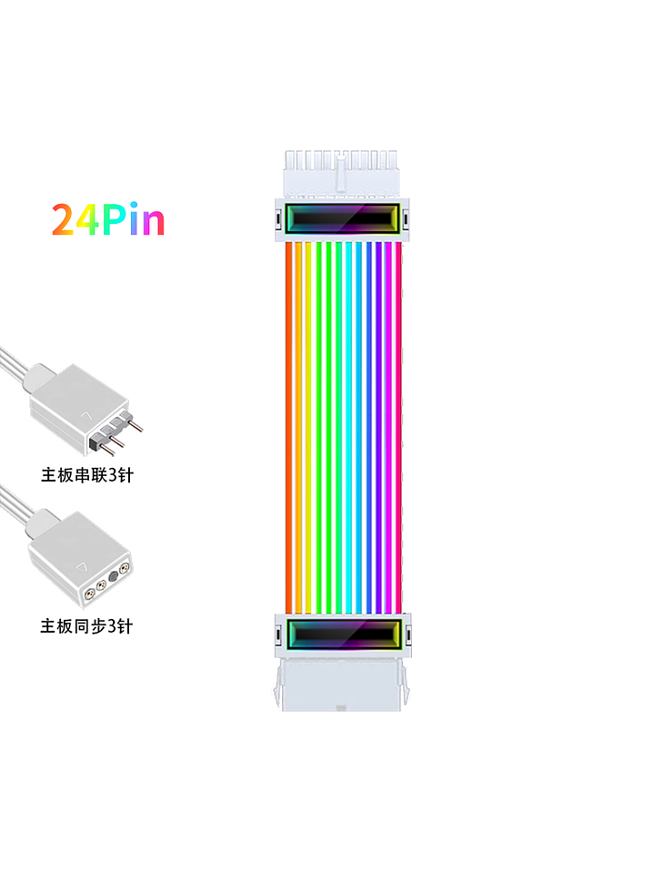  Cables de Alimentación para PC – 24PIN, 2×8PIN y 3×8PIN  Compatibles con GPU y Placa Base 5
